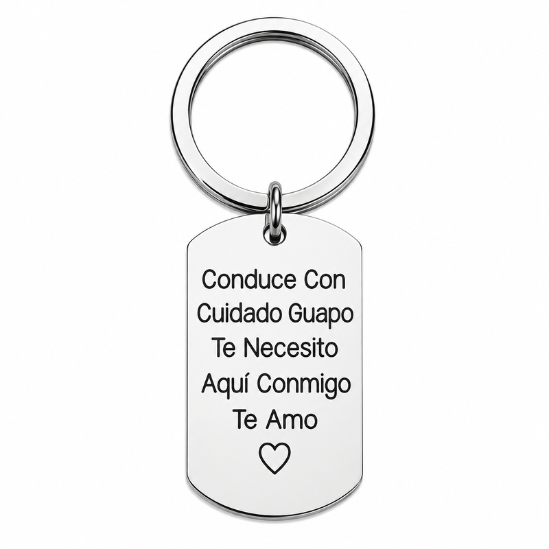 Stainless Steel Keychain, Personalized Concise Letter Pattern Metal Keychain for Men & Women, Trendy All-match & Exquisite Keychain for Birthday Gift