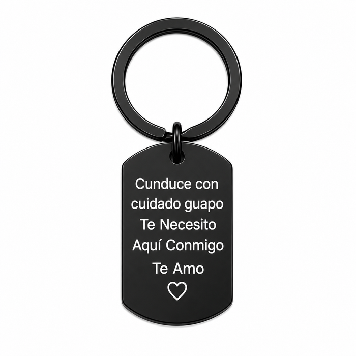 Stainless Steel Keychain, Personalized Concise Letter Pattern Metal Keychain for Men & Women, Trendy All-match & Exquisite Keychain for Birthday Gift