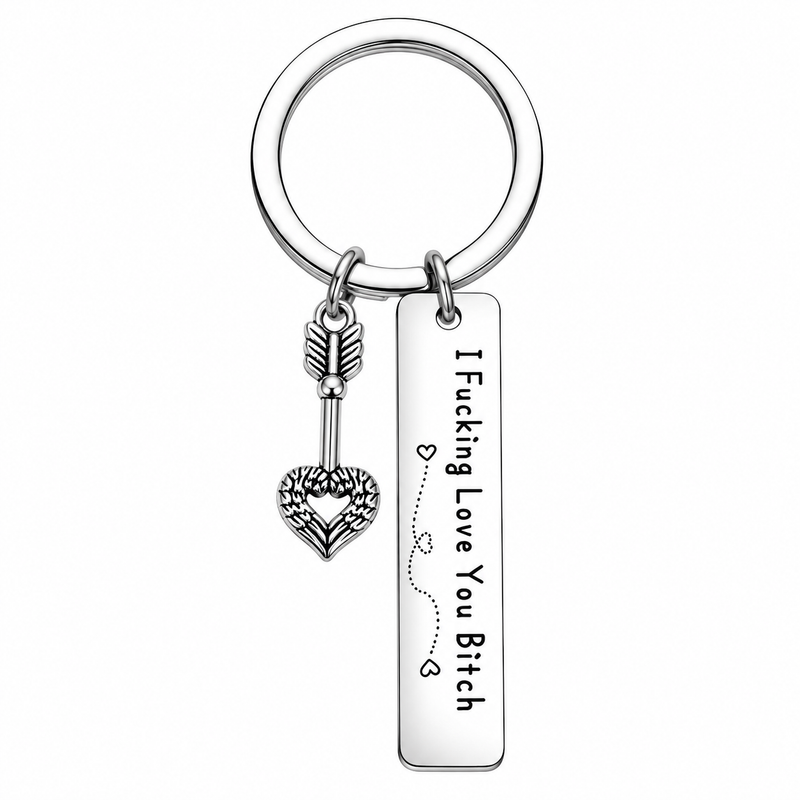 Stainless Steel Best Friend Keychain for Women Adults, 1" Diameter Sturdy Engraved Tag with Humorous Text, Christmas Birthday Gift for Female BFF to Strengthen Bonds (Car Exterior Decoration Accessory), Keychains
