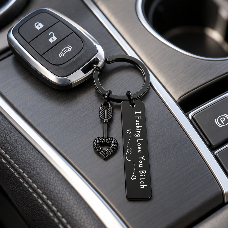 Stainless Steel Best Friend Keychain for Women Adults, 1" Diameter Sturdy Engraved Tag with Humorous Text, Christmas Birthday Gift for Female BFF to Strengthen Bonds (Car Exterior Decoration Accessory), Keychains